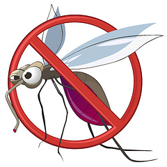 Image showing Cartoon STOP Mosquito