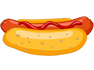 Image showing Cartoon Food Hotdog