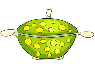 Image showing Cartoon Home Kitchen Pot