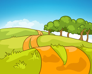 Image showing Cartoon Nature Landscape