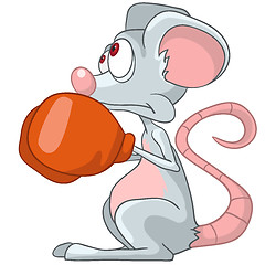 Image showing Cartoon Character Mouse Boxer