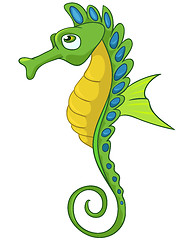 Image showing Cartoon Character Seahorse