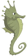 Image showing Cartoon Character Seahorse