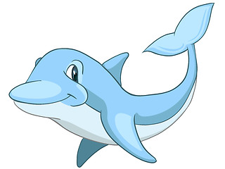 Image showing Cartoon Character Dolphin