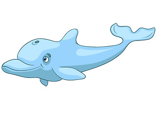 Image showing Cartoon Character Dolphin