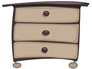 Image showing Cartoon Home Furniture Chest of Drawers