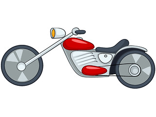 Image showing Cartoon Motorcycle