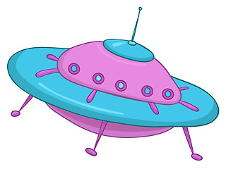 Image showing Cartoon UFO