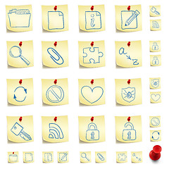 Image showing Sticker Icon Set