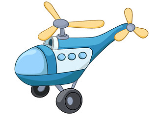 Image showing Cartoon Helicopter