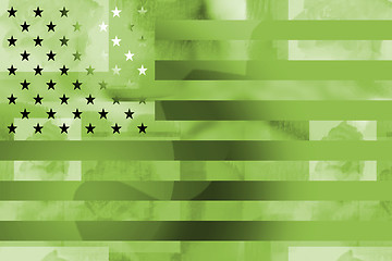 Image showing Military styled american flag