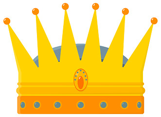 Image showing Golden royal crown - illustration