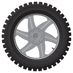 Image showing Car wheel on white - illustration