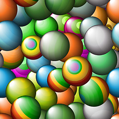 Image showing Seamless abstract texture - color balls