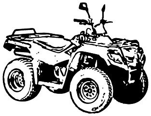 Image showing Four-wheel motorbike ATV
