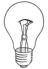 Image showing Simple sketch - light bulb