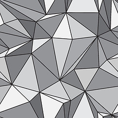 Image showing Seamless texture - gray polyhedra
