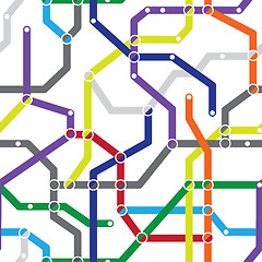 Image showing Abstract seamless pattern - metro scheme