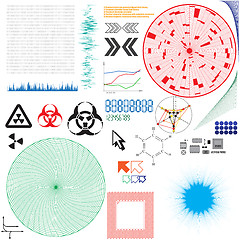 Image showing Set of elements for electronics design