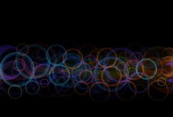 Image showing Abstract background - color circles and lines