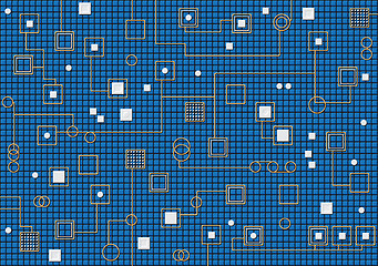 Image showing Hi-tech background. Theme of nanotechnology.