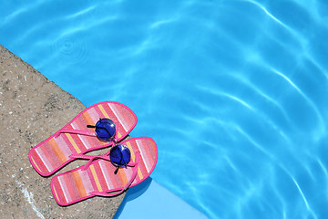 Image showing Shoes by Pool