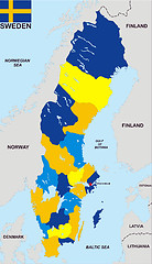 Image showing sweden political map