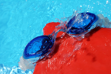 Image showing Swimming Goggles and Cap