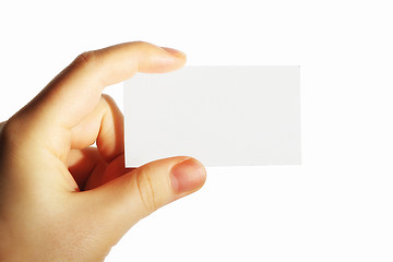 Image showing Paper card in hand