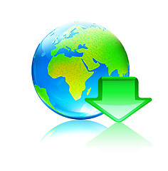 Image showing global download concept