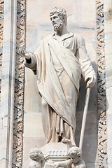 Image showing Saint Justin statue