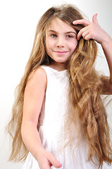 Image showing child with long hair