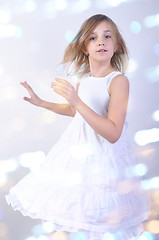 Image showing dancing young blond child