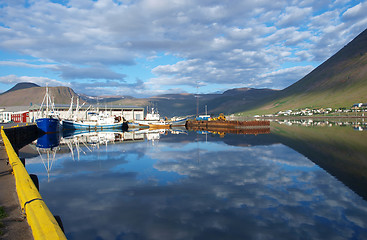 Image showing Isajfordur harbor, Iceland