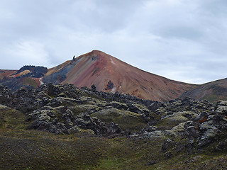 Image showing Hills on the Laugavegur hike, Iceland