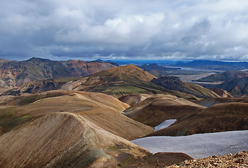 Image showing Landmannalaugar rhyolite hills, Iceland.