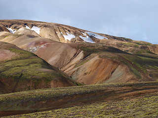 Image showing Landmannalaugar Rhyolite hill, Iceland