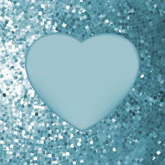 Image showing Elegant mosaic glowing heart background. EPS 8