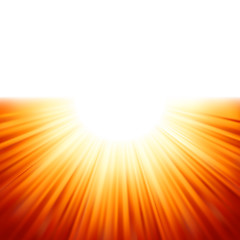 Image showing Sunburst rays of sunlight tenplate. EPS 8