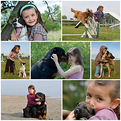 Image showing children and dogs