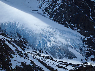 Image showing Torres del Paine in fall, serac, Chile