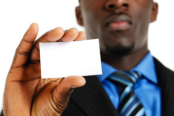 Image showing Business man with business card