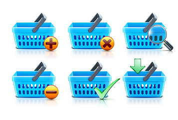 Image showing shopping baskets set