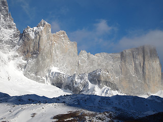 Image showing Torres del Paine in fall, Chile.