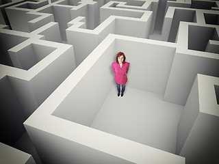 Image showing woman and maze