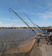 Image showing Harbor fishing, Saint Nazaire.