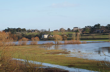 Image showing River Maine flood, Anjou, France.