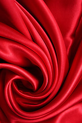Image showing Smooth Red Silk as background 