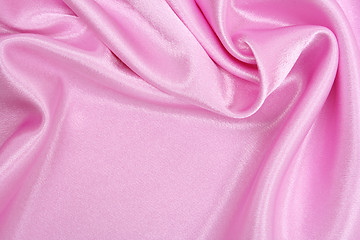 Image showing Smooth elegant pink silk