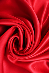 Image showing Smooth elegant red silk 